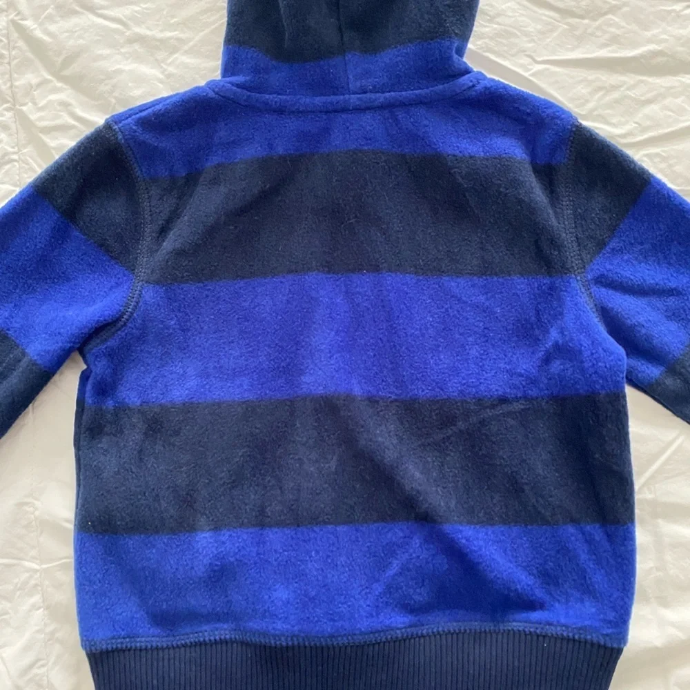 GAP Baby Navy and Royal Blue Striped Hoodie Sweatshirt 18-24 Months NWT